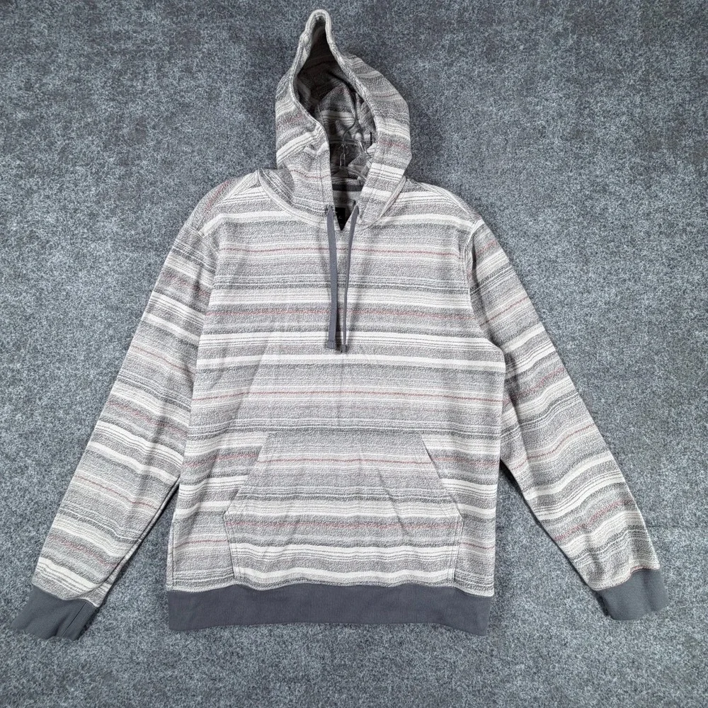 O Neill Bavaro Hoodie Mens Small Multicolor Striped Ribbed Trim Standard Fit